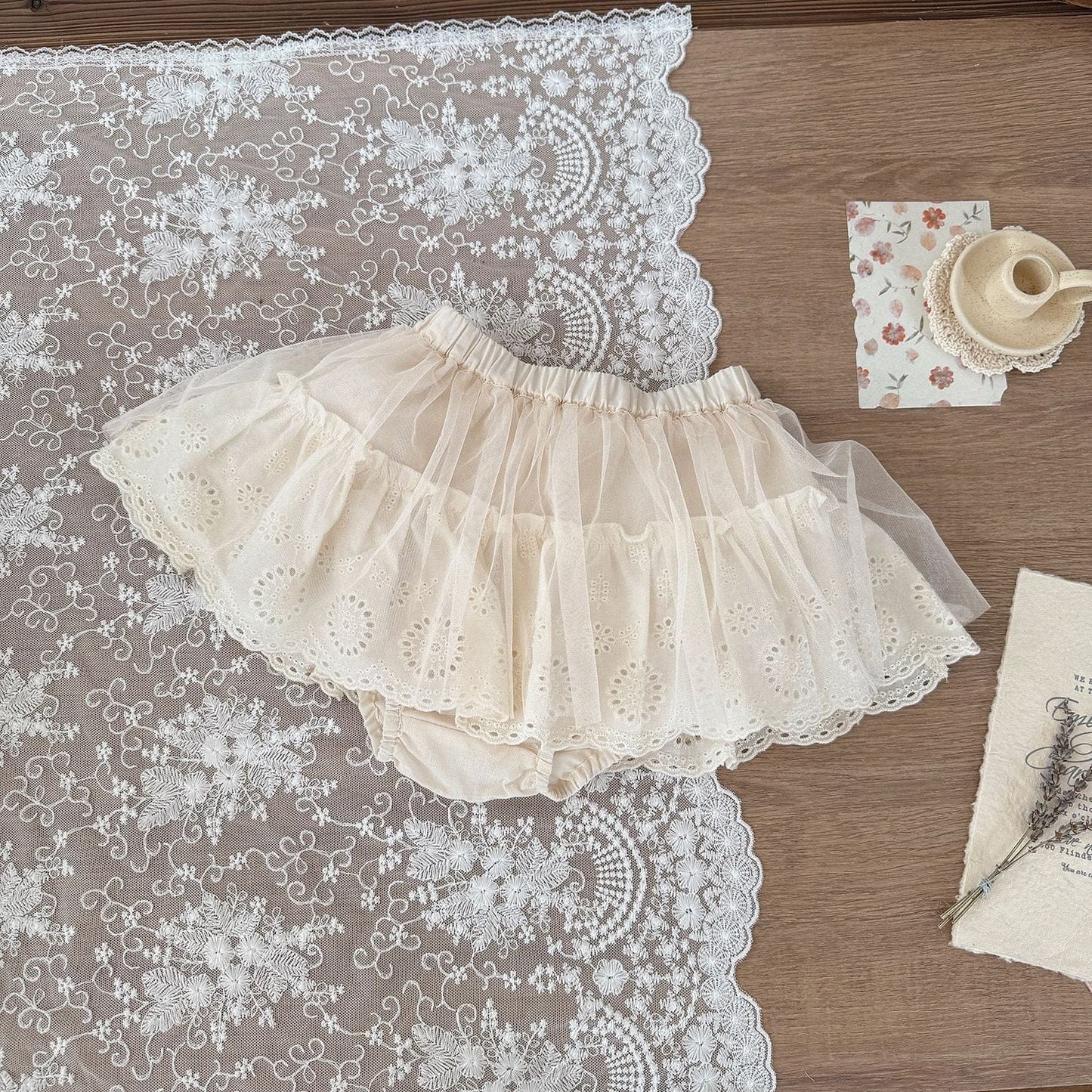 ブルマパンツ Apricot / 73cm メッシュチュールスカートブルマパンツ【mh0009566】