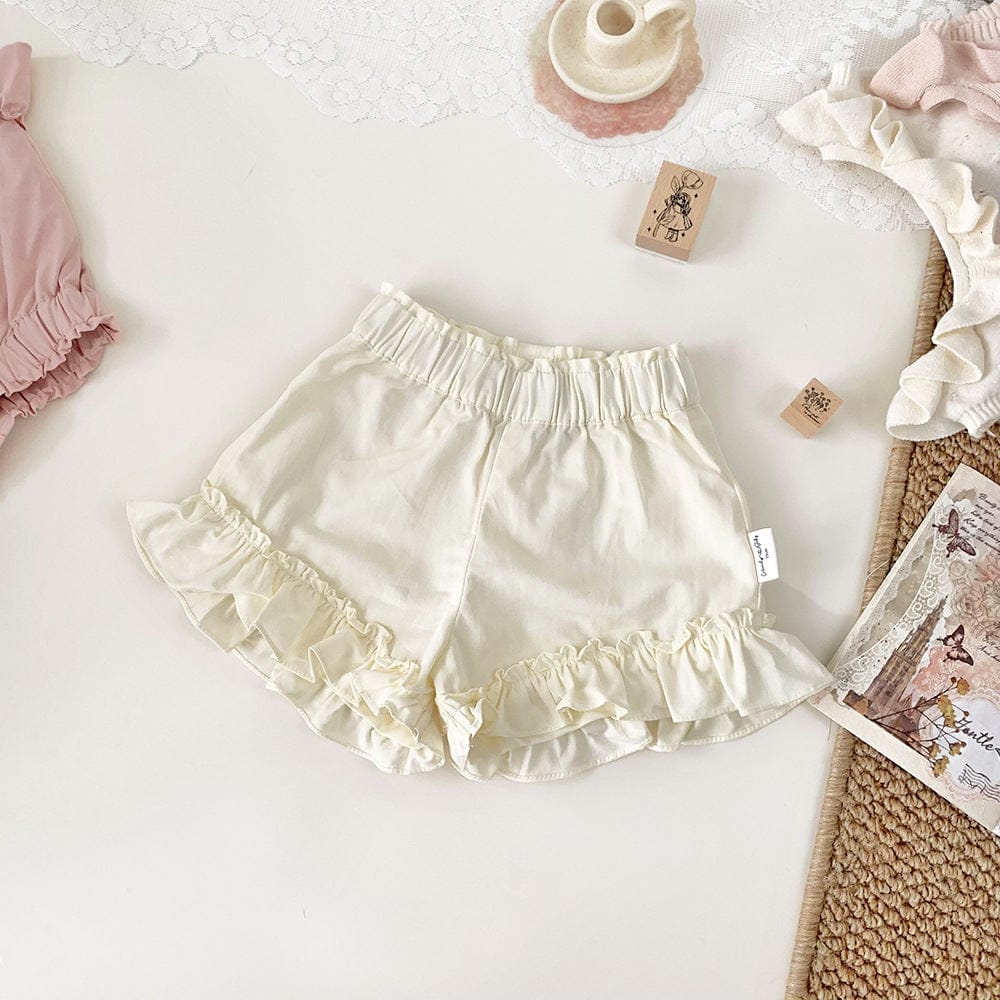 ハーフパンツ・ショートパンツ Apricot / 73cm 裾フリルガーリーショートパンツ【mh0009795】