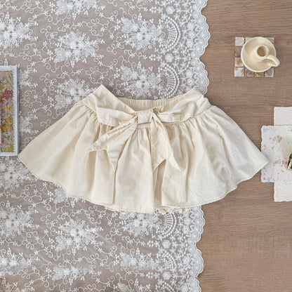 スカート Apricot / 73cm フロントリボンパンツインミニスカート【mh0010450】