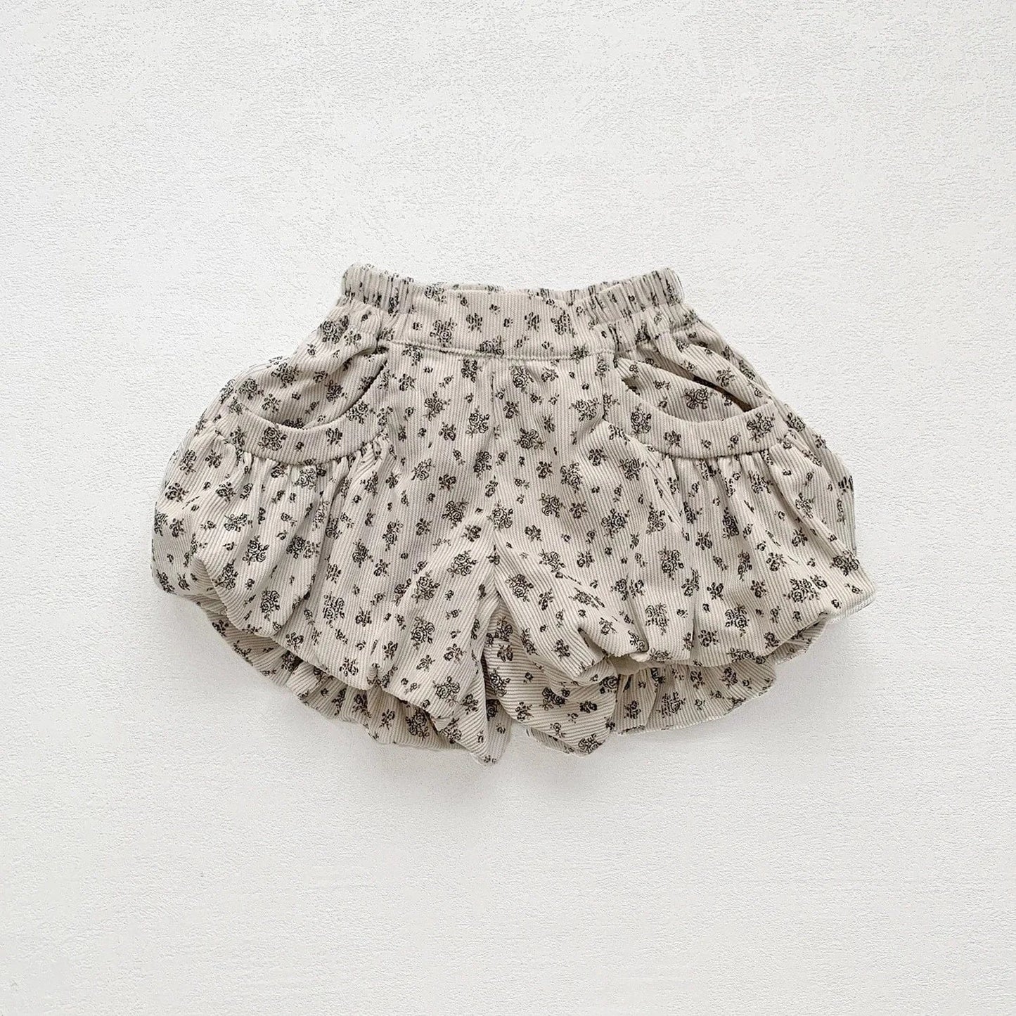 ハーフパンツ・ショートパンツ Apricot / 9M (73) ベビーキッズパンツ フラワー小花柄バルーンかぼちゃパンツ 2カラー【mh0006727】