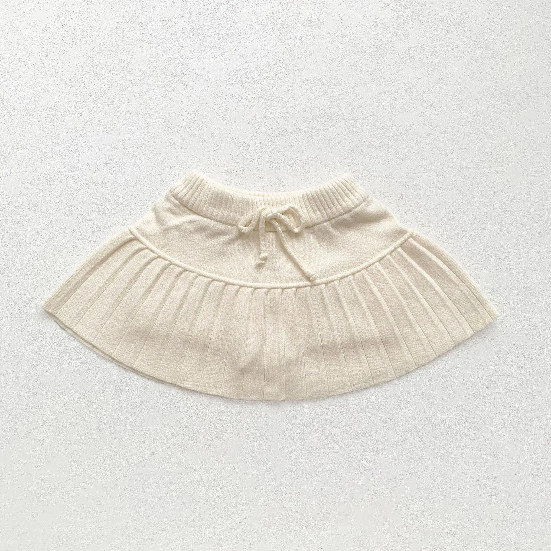 スカート Beige / 9M (73) ベビーキッズスカート ニットプリーツスカート 2カラー【mh0006726】