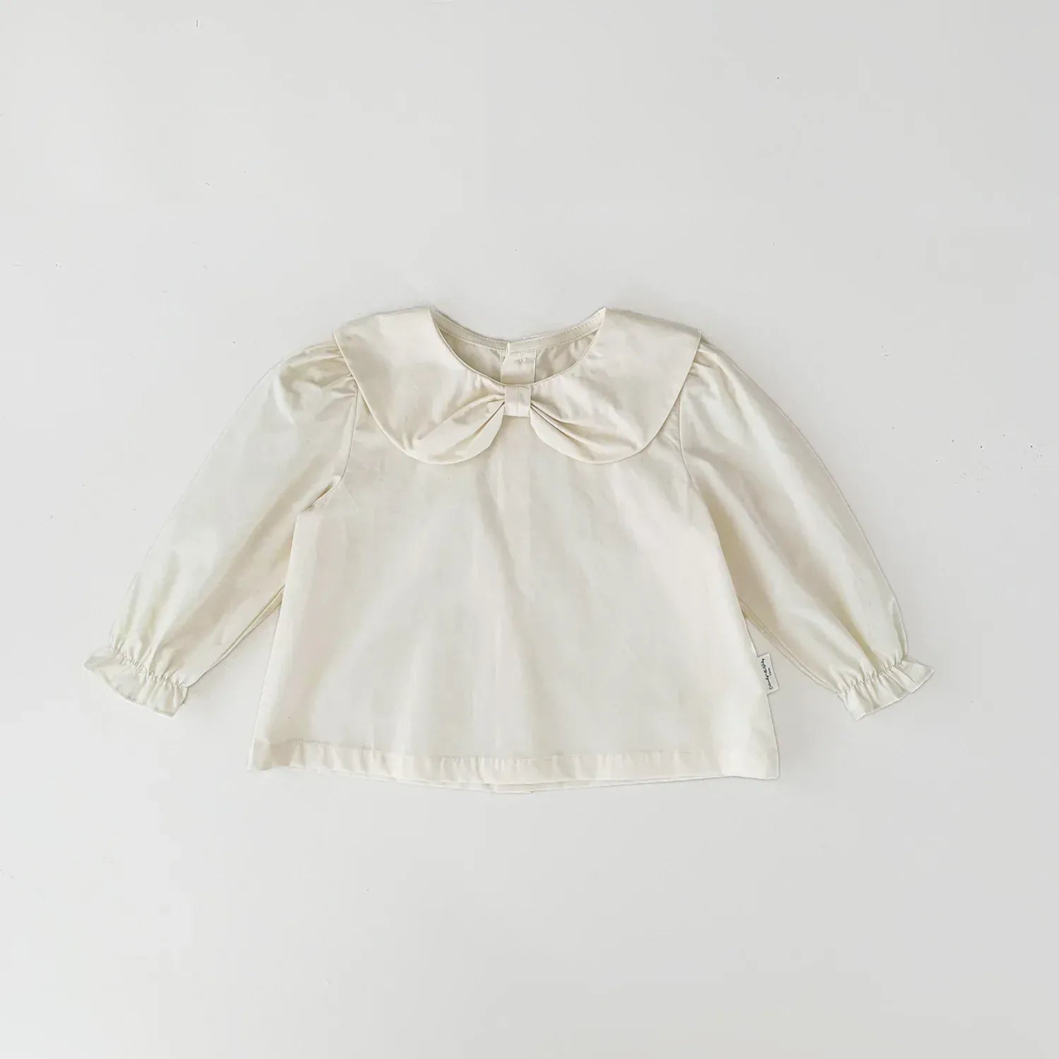 長袖シャツ・ブラウス Beige / 9M (73) ベビーキッズトップス リボン襟長袖パフスリーブブラウス【mh0008923】
