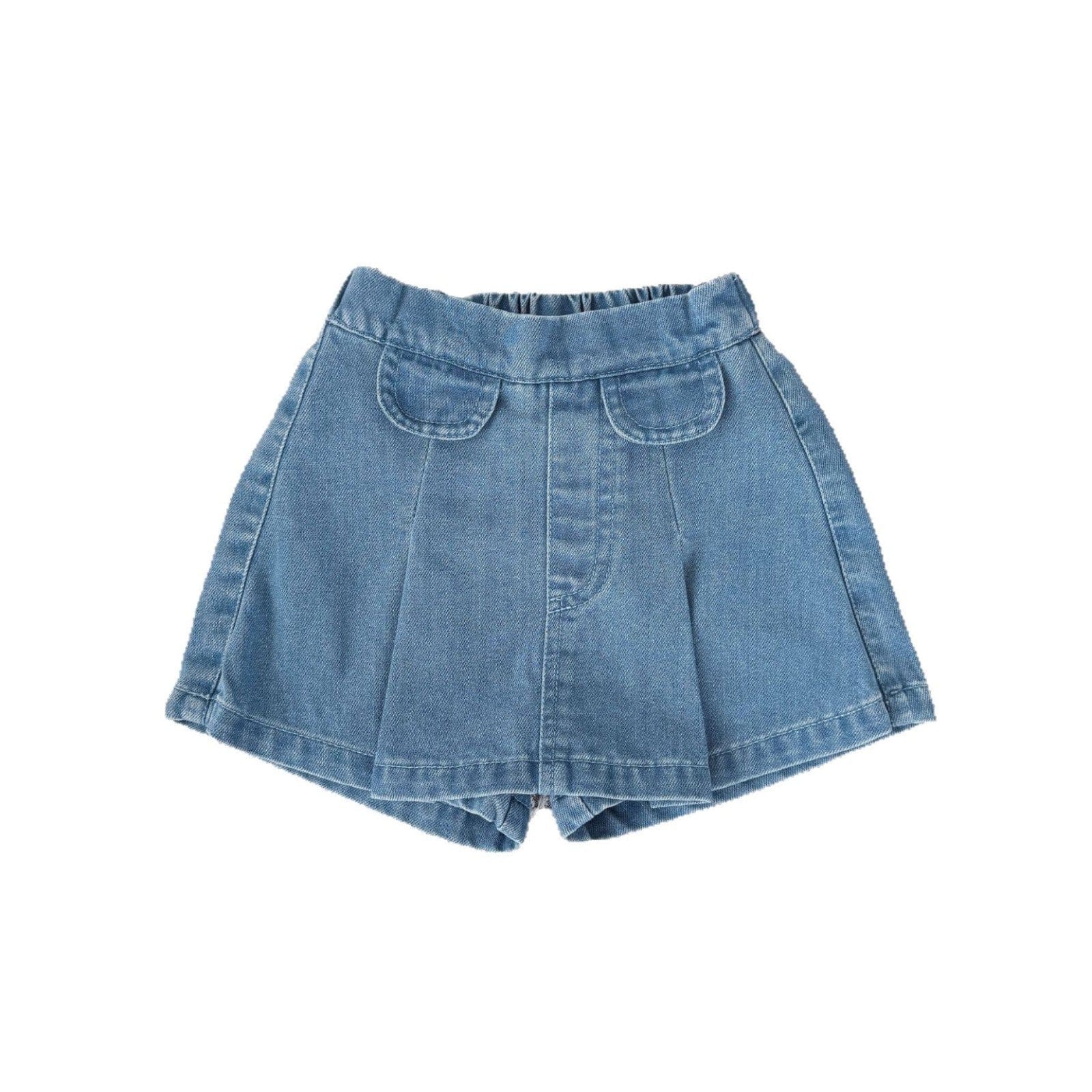 ハーフパンツ・ショートパンツ Blue / 80cm ソフトデニムフラップスカートショートパンツ【mh0009564】