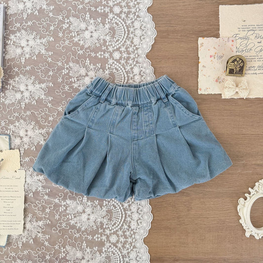 ハーフパンツ・ショートパンツ Blue / 80cm デニムバルーンショートパンツ【mh0010434】