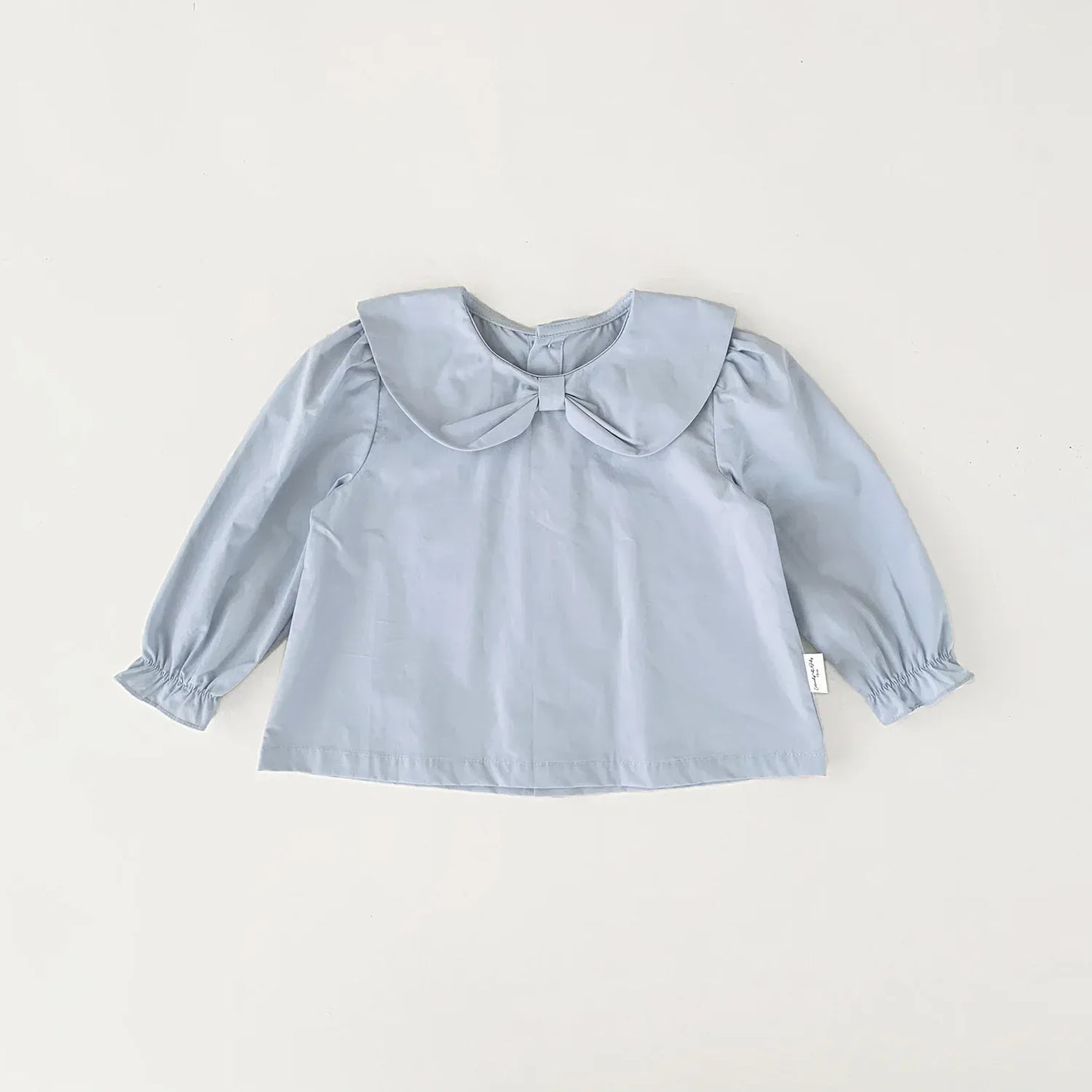長袖シャツ・ブラウス Blue / 9M (73) ベビーキッズトップス リボン襟長袖パフスリーブブラウス【mh0008923】