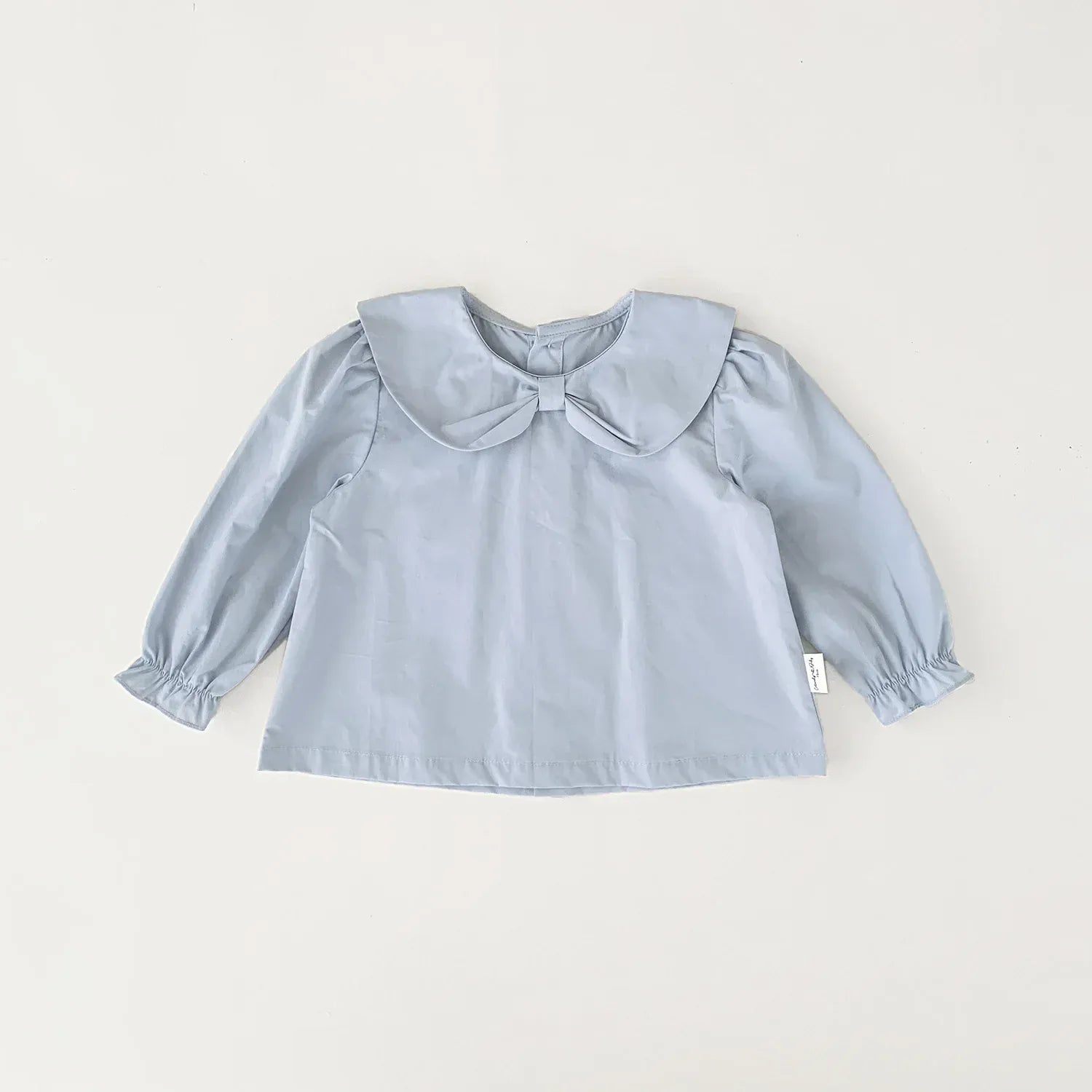 長袖シャツ・ブラウス Blue / 9M (73) ベビーキッズトップス リボン襟長袖パフスリーブブラウス【mh0008923】