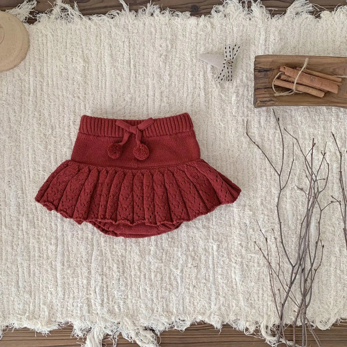 長袖セットアップ color 6 / 9M (73) ベビーキッズトップス/ブルマ ニット刺繍セーター/カーディガン/スカートブルマパンツ【mh0007911】