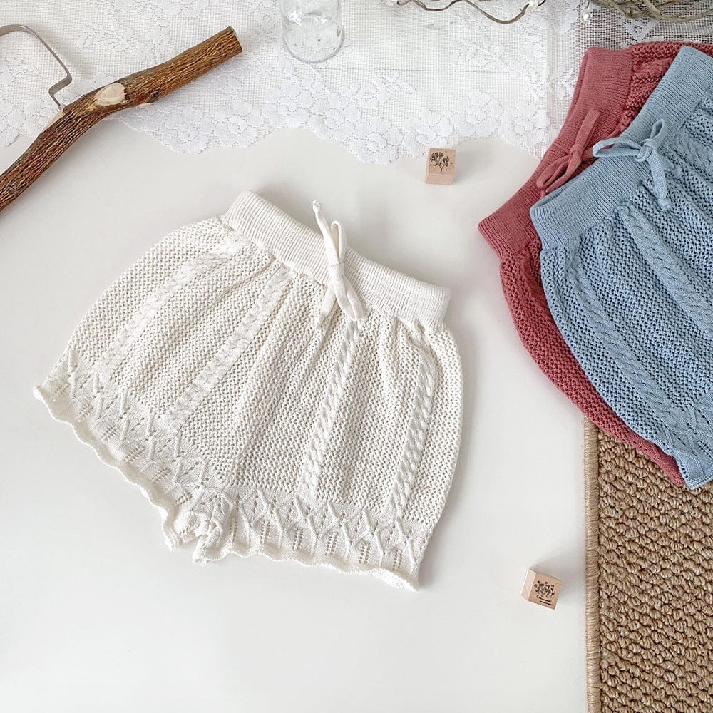 ハーフパンツ・ショートパンツ Creamy White / 80cm ニットバルーンショートパンツ【mh0009559】