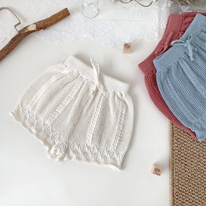 ハーフパンツ・ショートパンツ Creamy White / 80cm ニットバルーンショートパンツ【mh0009559】