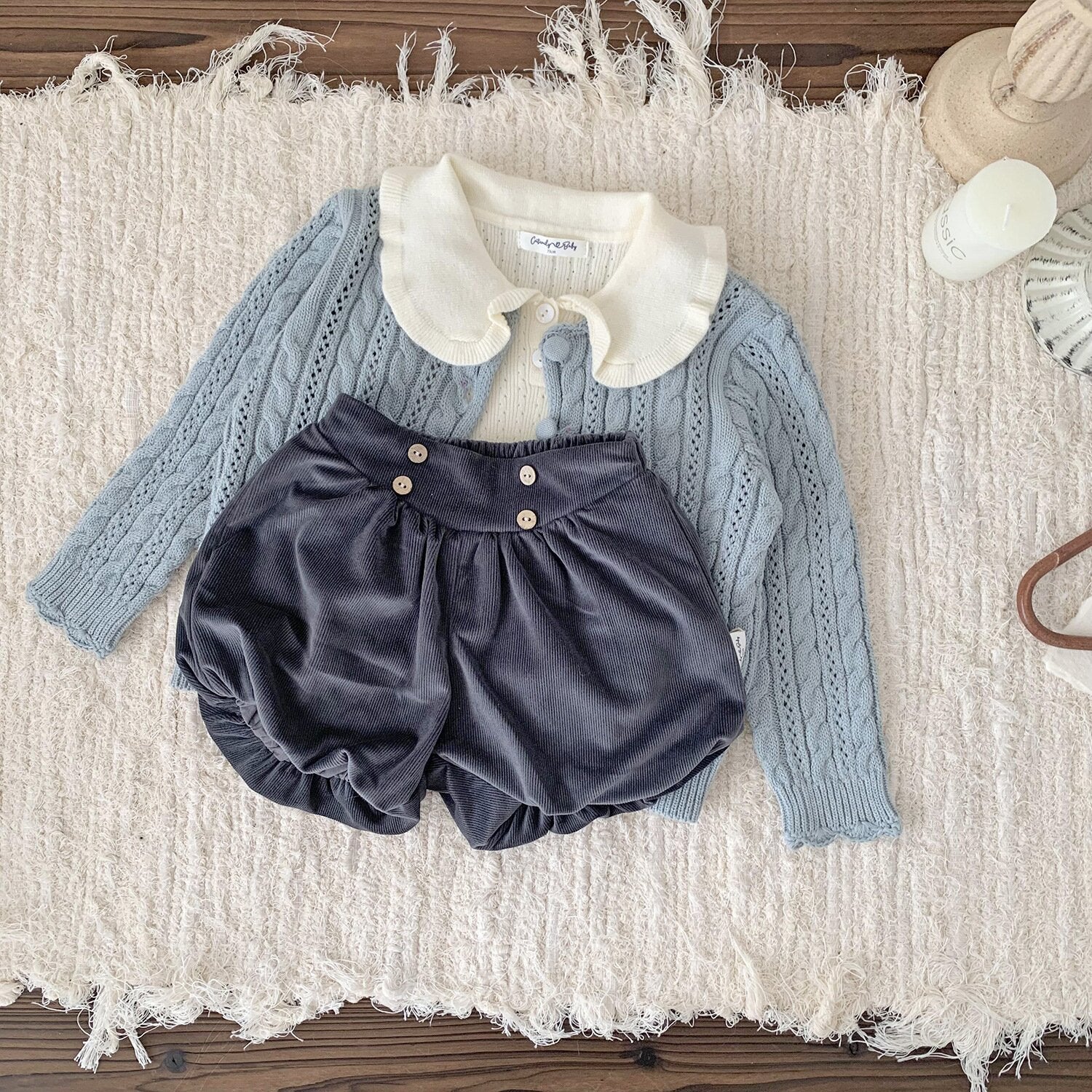 カーディガン・パーカー Crochet Style Knit Cardigan クロシェ風 透かし編み ニット カーディガン【mh0012160】