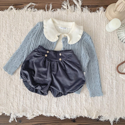 カーディガン・パーカー Crochet Style Knit Cardigan クロシェ風 透かし編み ニット カーディガン【mh0012160】