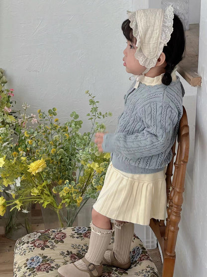 カーディガン・パーカー Crochet Style Knit Cardigan クロシェ風 透かし編み ニット カーディガン【mh0012160】