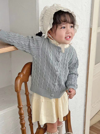カーディガン・パーカー Crochet Style Knit Cardigan クロシェ風 透かし編み ニット カーディガン【mh0012160】