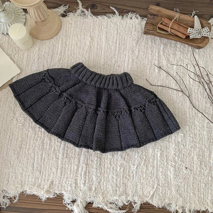 スカート Dark Gray / 9M (73) ベビーキッズスカート ニットプリーツパンツインミニスカート【mh0007897】