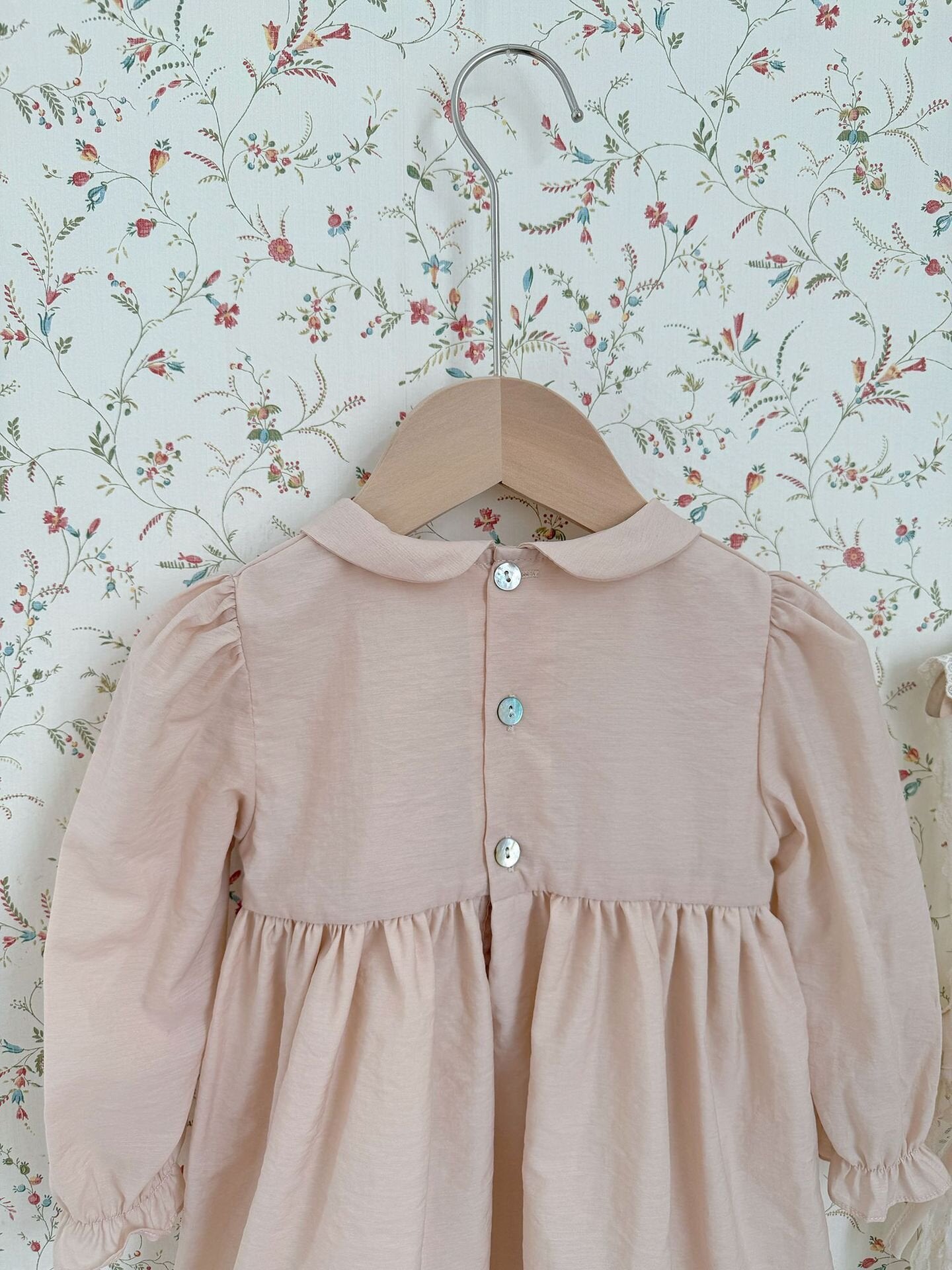 長袖ワンピース Embroidered Doll Collar Dress 刺繍 丸襟ロングスリーブ ワンピース【mh0012152】
