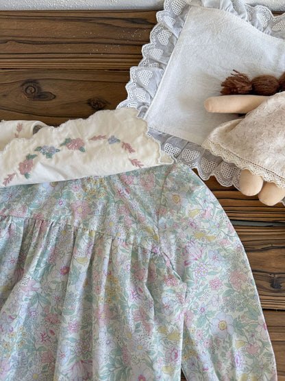 長袖ロンパース Embroidered Floral Romper 刺繍花柄ロンパース【mh0012118】