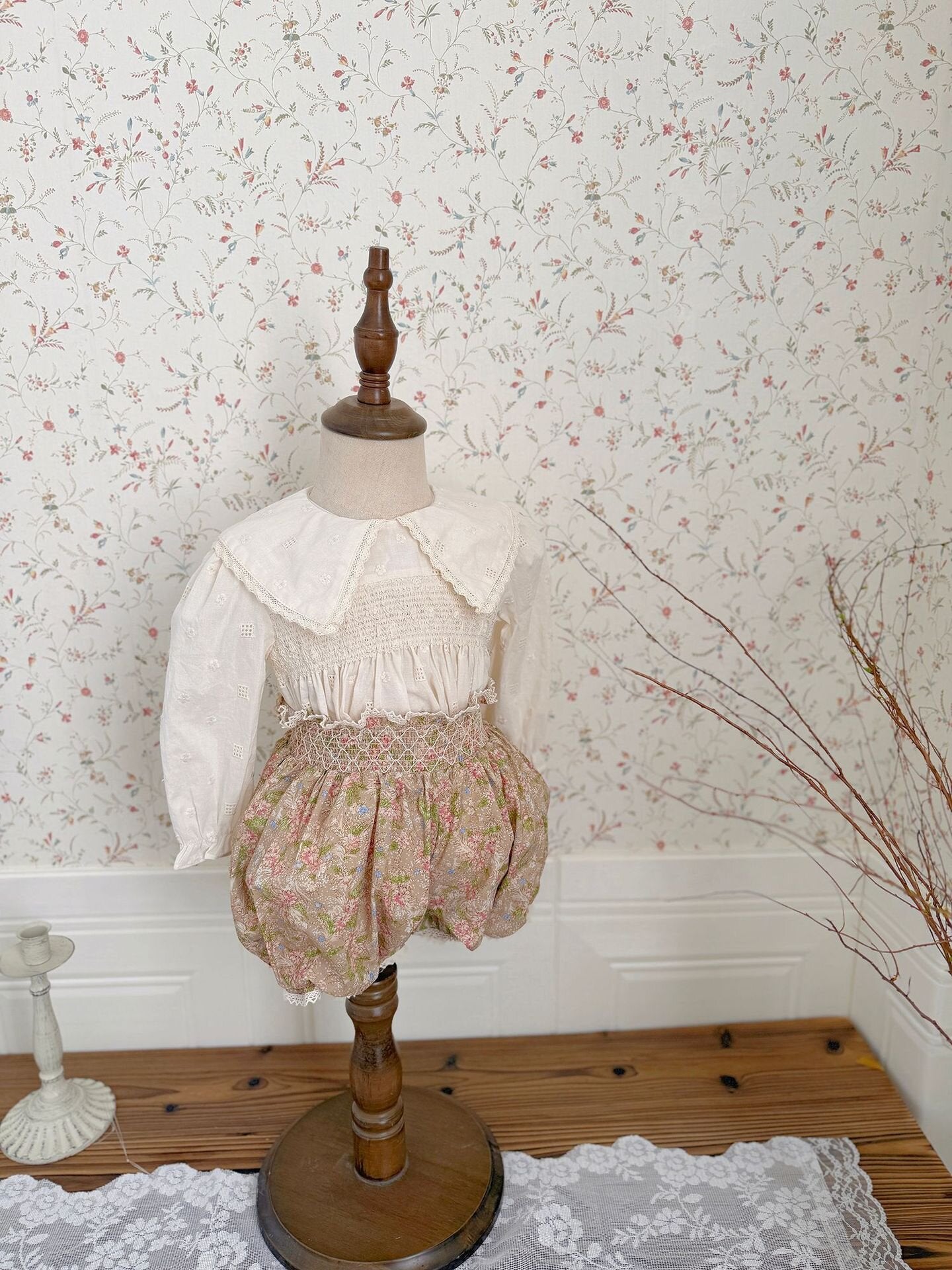 長袖シャツ・ブラウス Embroidered Ruffle Doll Shirt 刺繍ラッフルドールブラウス【mh0012113】