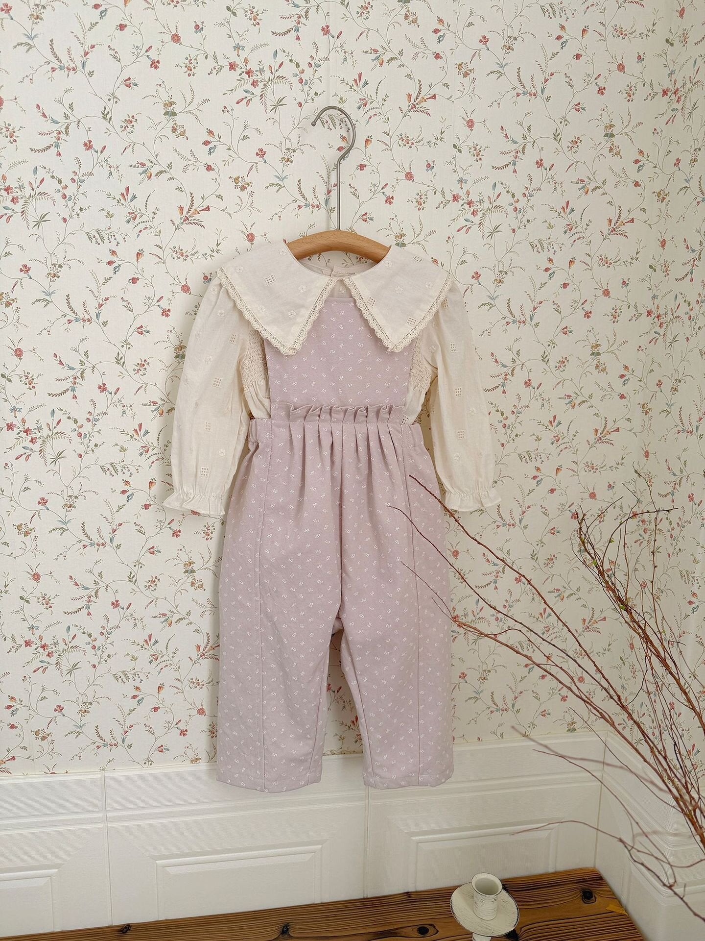長袖シャツ・ブラウス Embroidered Ruffle Doll Shirt 刺繍ラッフルドールブラウス【mh0012113】