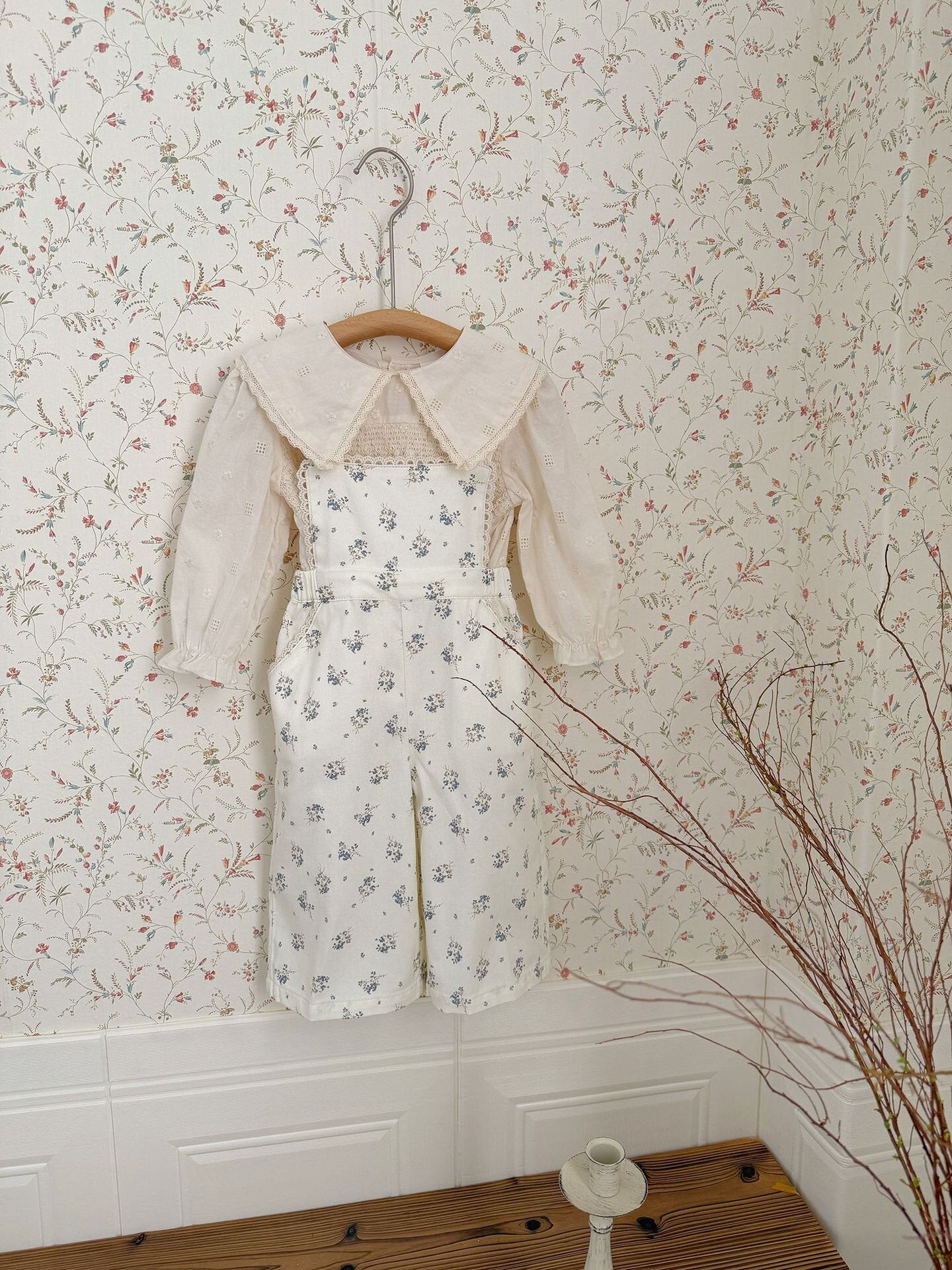 長袖シャツ・ブラウス Embroidered Ruffle Doll Shirt 刺繍ラッフルドールブラウス【mh0012113】