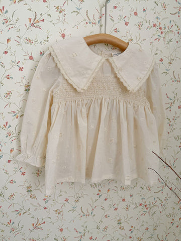 長袖シャツ・ブラウス Embroidered Ruffle Doll Shirt 刺繍ラッフルドールブラウス【mh0012113】