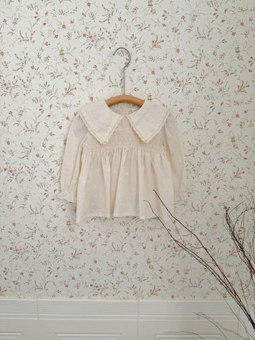 長袖シャツ・ブラウス Embroidered Ruffle Doll Shirt 刺繍ラッフルドールブラウス【mh0012113】