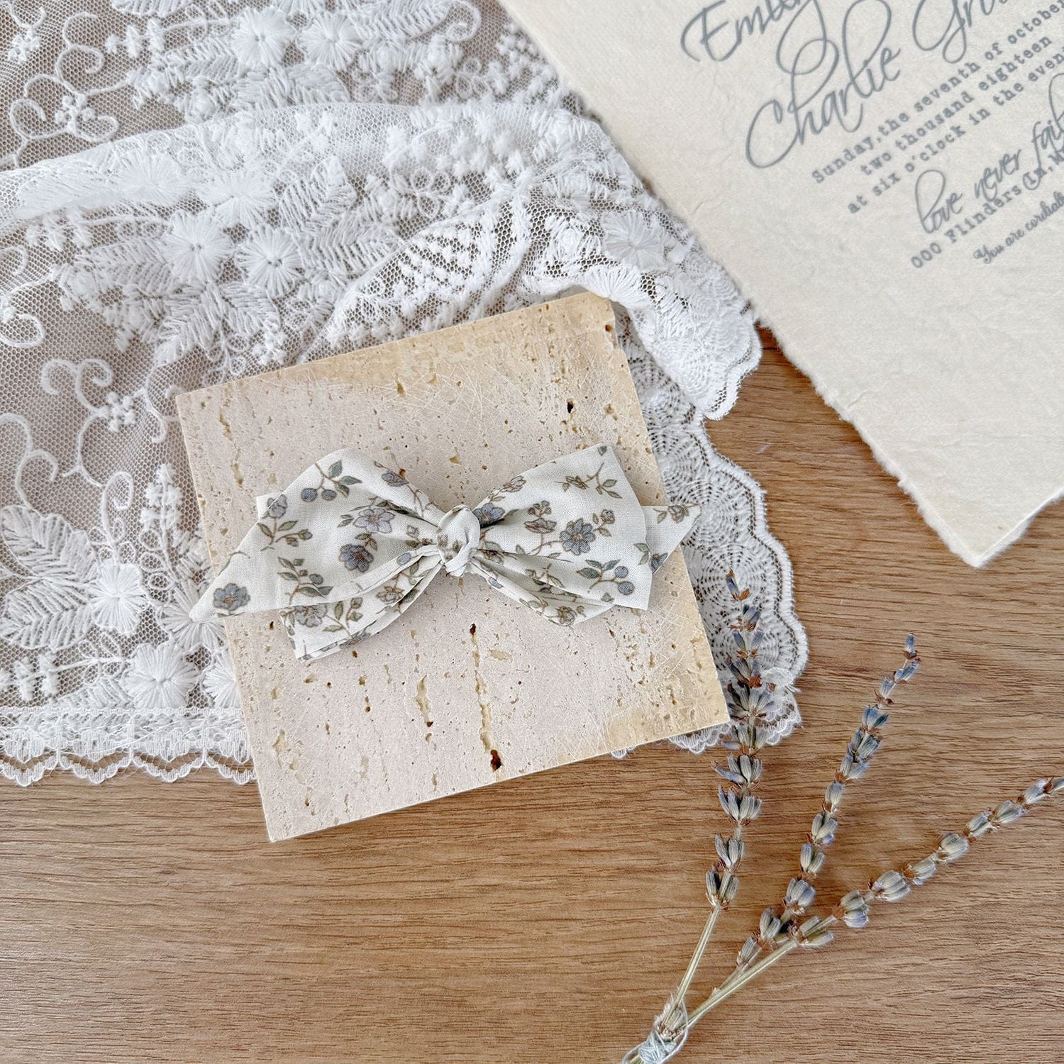 ヘアアクセサリー Green butterfly clip フラワープリントリボンヘアピン【mh0009569】