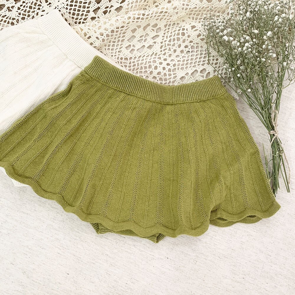 ブルマパンツ Knitted Ruffle Skirt Bloomer ニット フリルスカート ブルマ【mh0012149】
