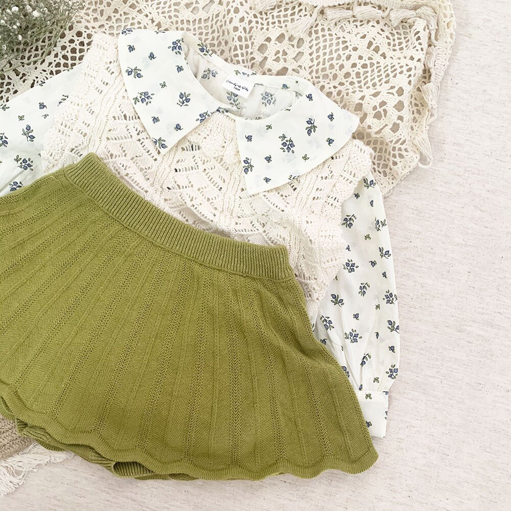 ブルマパンツ Knitted Ruffle Skirt Bloomer ニット フリルスカート ブルマ【mh0012149】