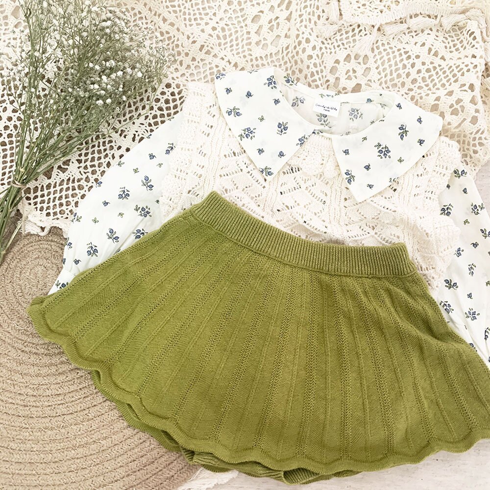 ブルマパンツ Knitted Ruffle Skirt Bloomer ニット フリルスカート ブルマ【mh0012149】