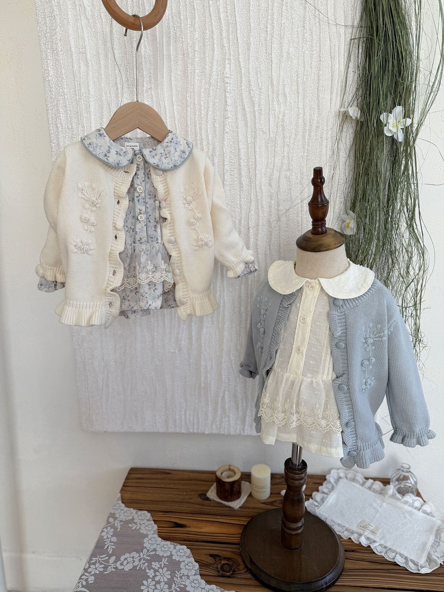 長袖シャツ・ブラウス Lace Floral Doll Shirt レース付花柄ドールブラウス【mh0012115】