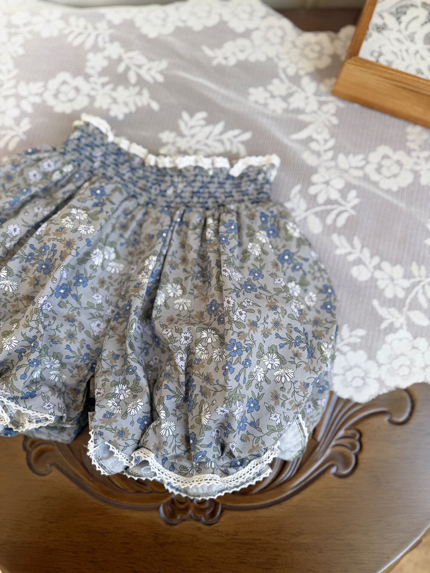 ハーフパンツ・ショートパンツ Lace Floral Lantern Shorts レース付花柄ランタンショーツ【mh0012114】