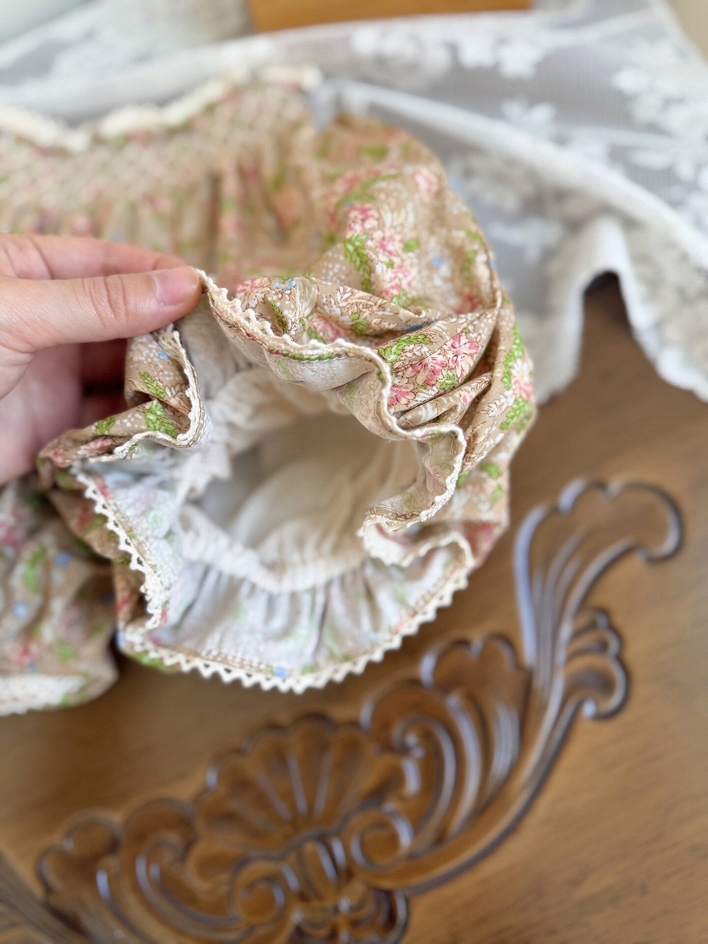 ハーフパンツ・ショートパンツ Lace Floral Lantern Shorts レース付花柄ランタンショーツ【mh0012114】