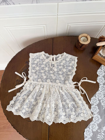ベスト Lace Ruffle Hem Strap Vest レース フリル ヘム ストラップ ベスト【mh0012155】