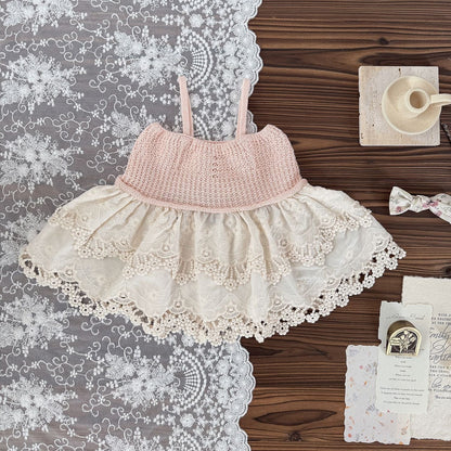 タンクトップ・キャミソール・ノースリーブトップス Light Pink / 73cm 刺繍レースキャミソールトップス【mh0009562】