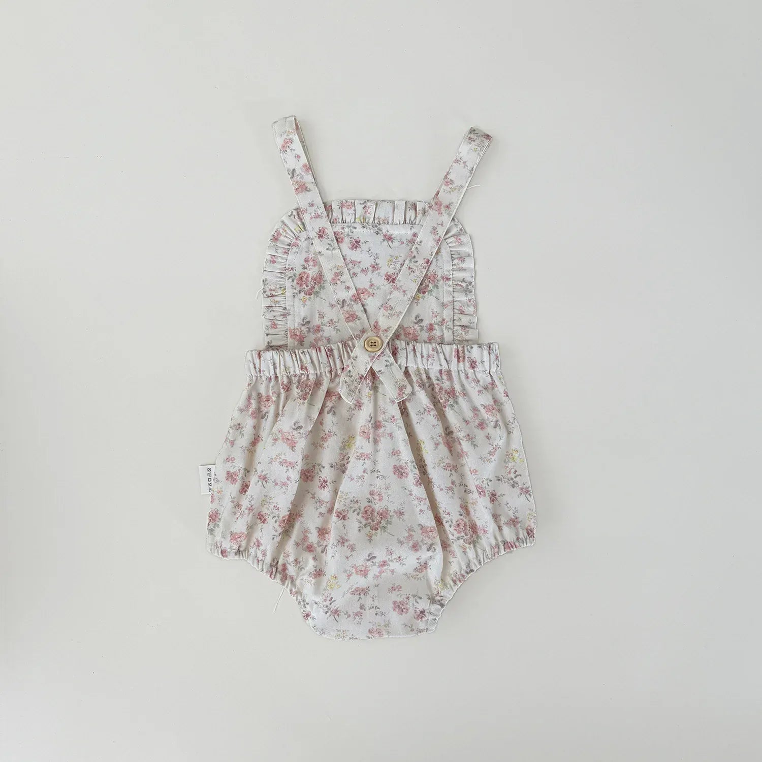 ノースリーブロンパース ベビーロンパース フラワープリント刺繍サスペンダーロンパース【mh-0008926】
