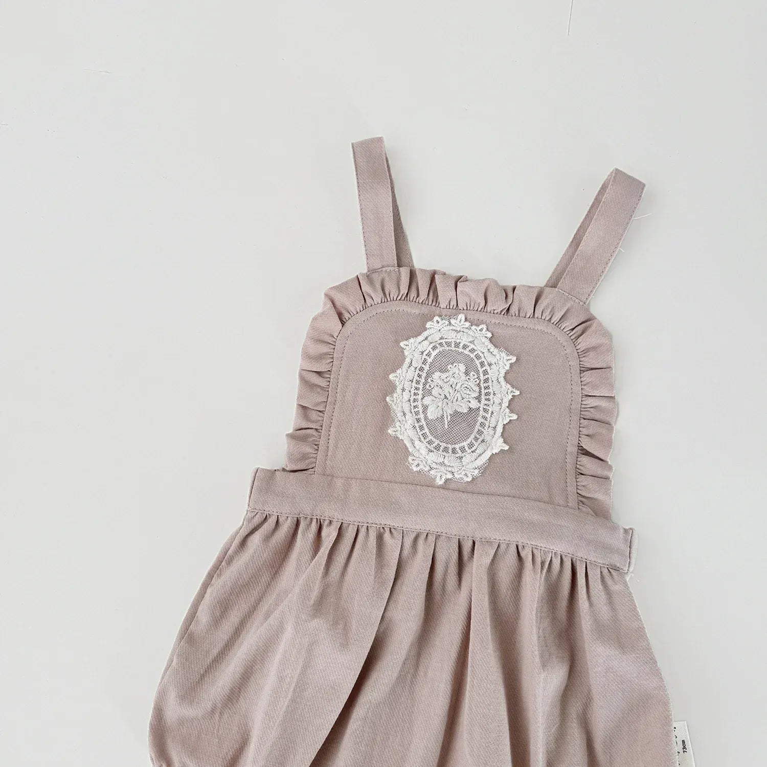 ノースリーブロンパース ベビーロンパース フラワープリント刺繍サスペンダーロンパース【mh-0008926】