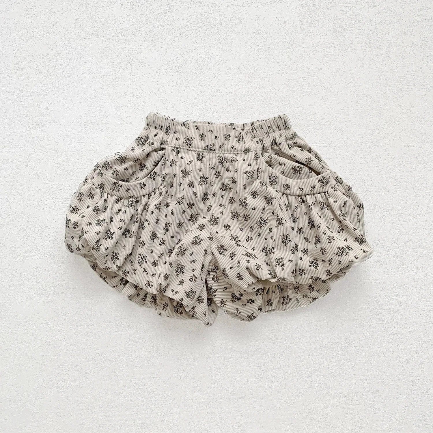 ハーフパンツ・ショートパンツ ベビーキッズパンツ 無地/フラワープリントショートバルーンパンツ【mh0007397】