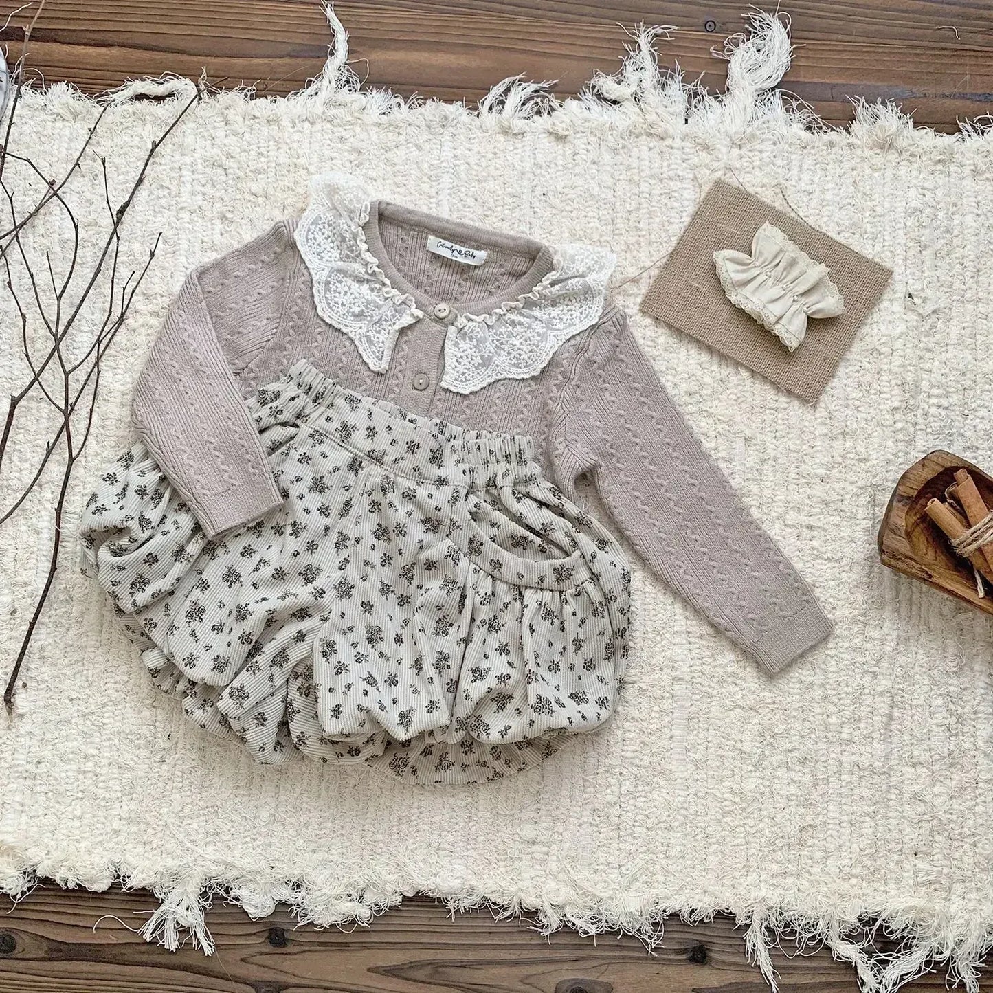 ハーフパンツ・ショートパンツ ベビーキッズパンツ 無地/フラワープリントショートバルーンパンツ【mh0007397】