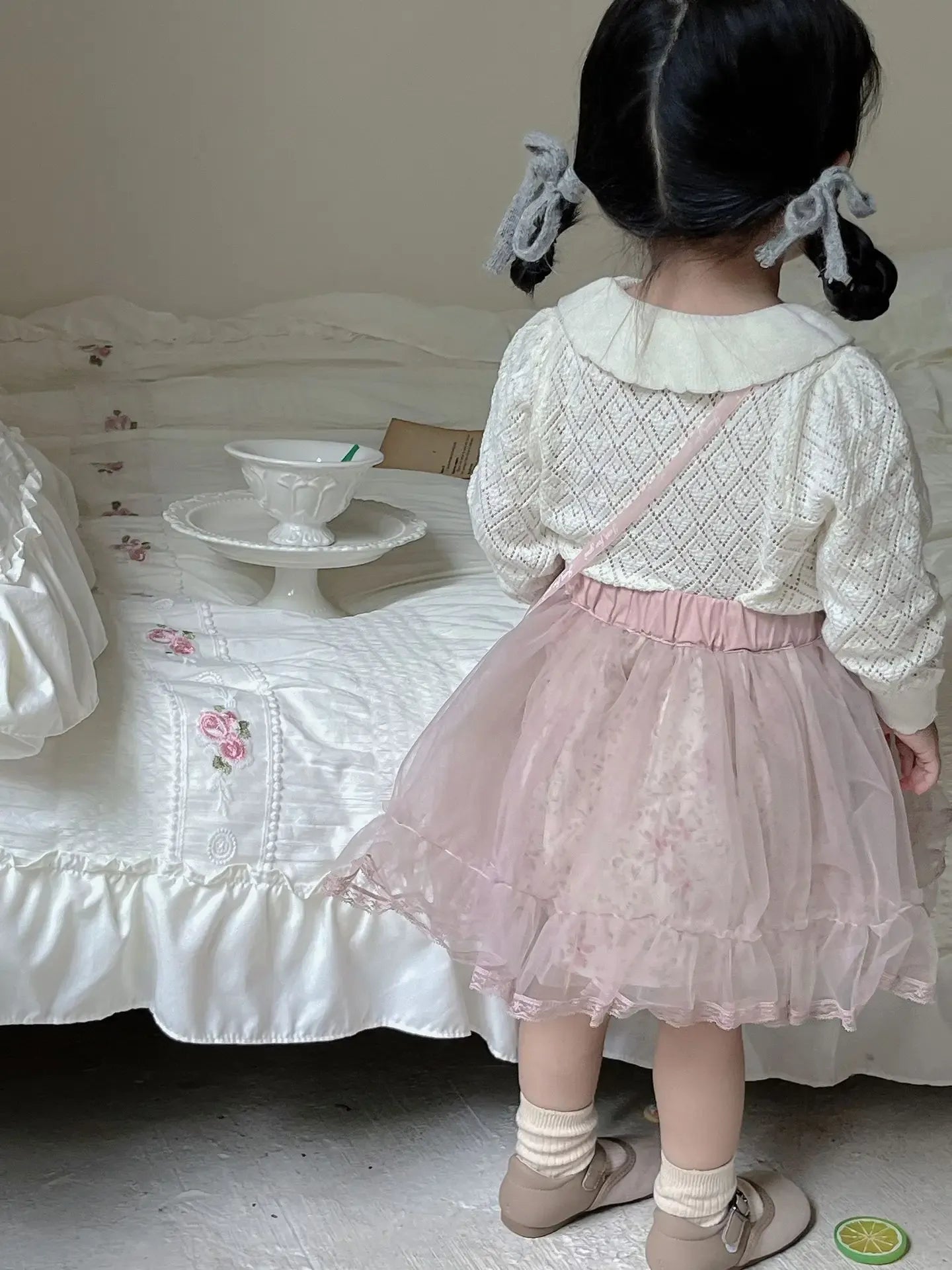 スカート キッズスカート チュチュチュールフラワーシアーガーリースカート【mh0008914】