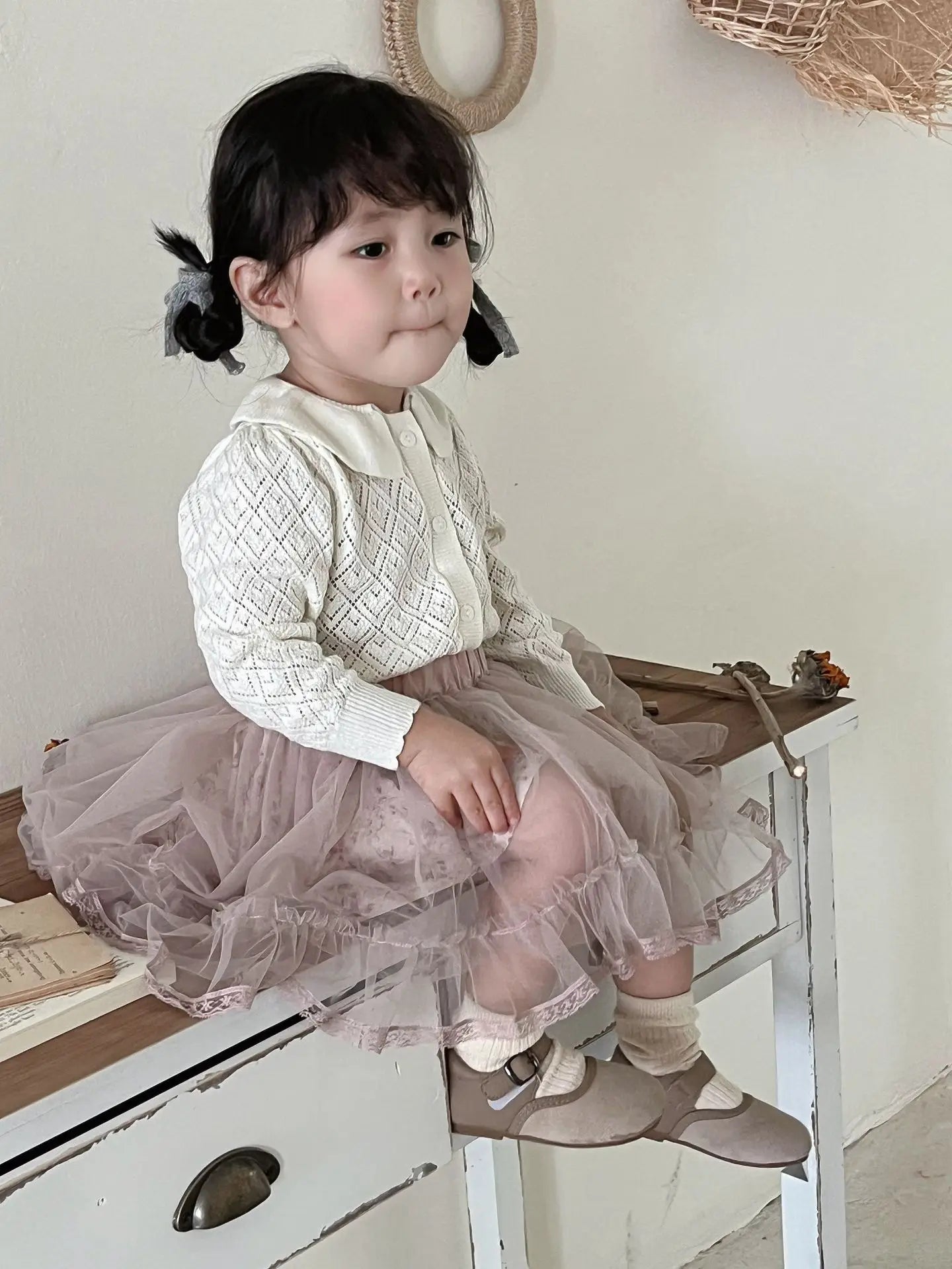 スカート キッズスカート チュチュチュールフラワーシアーガーリースカート【mh0008914】