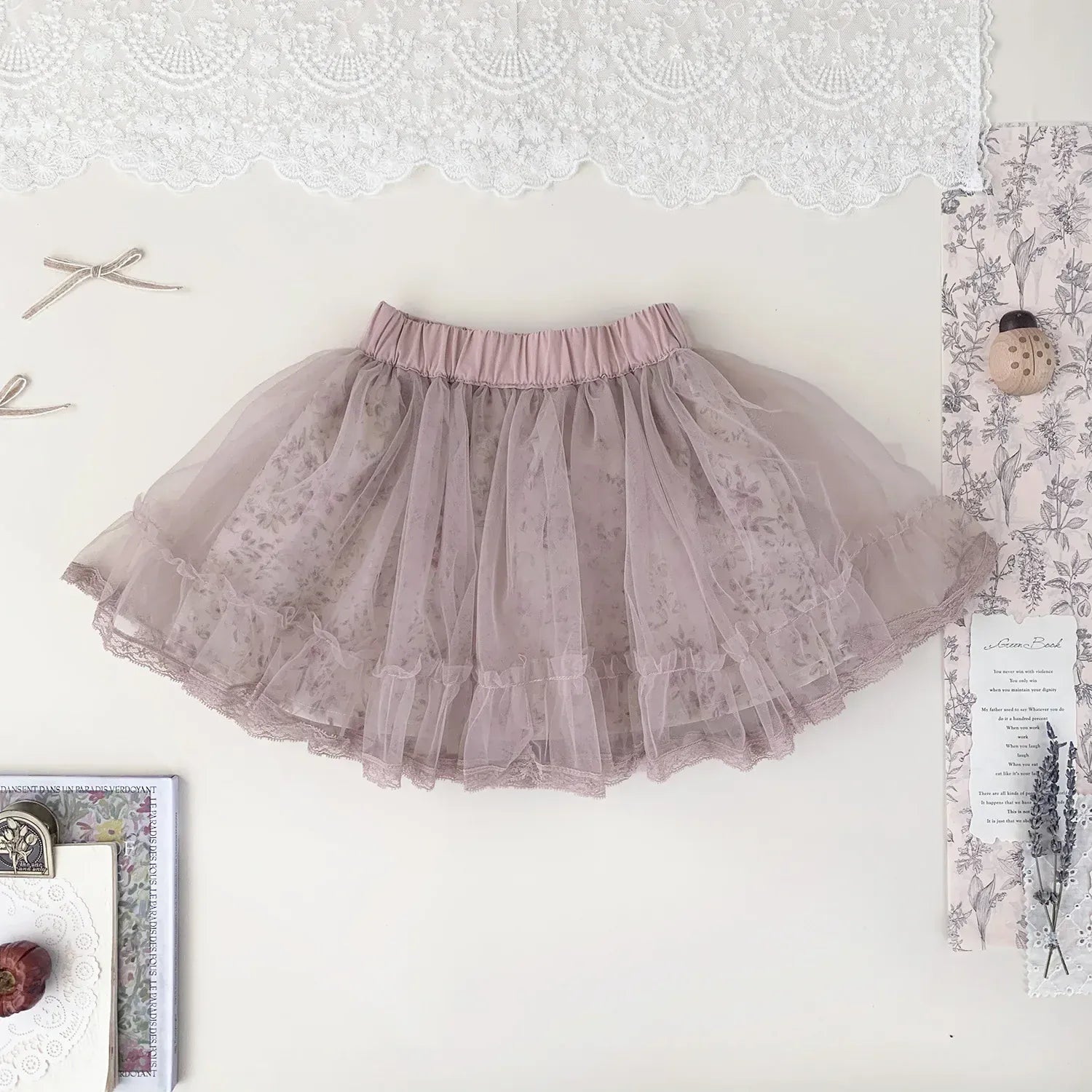 スカート キッズスカート チュチュチュールフラワーシアーガーリースカート【mh0008914】