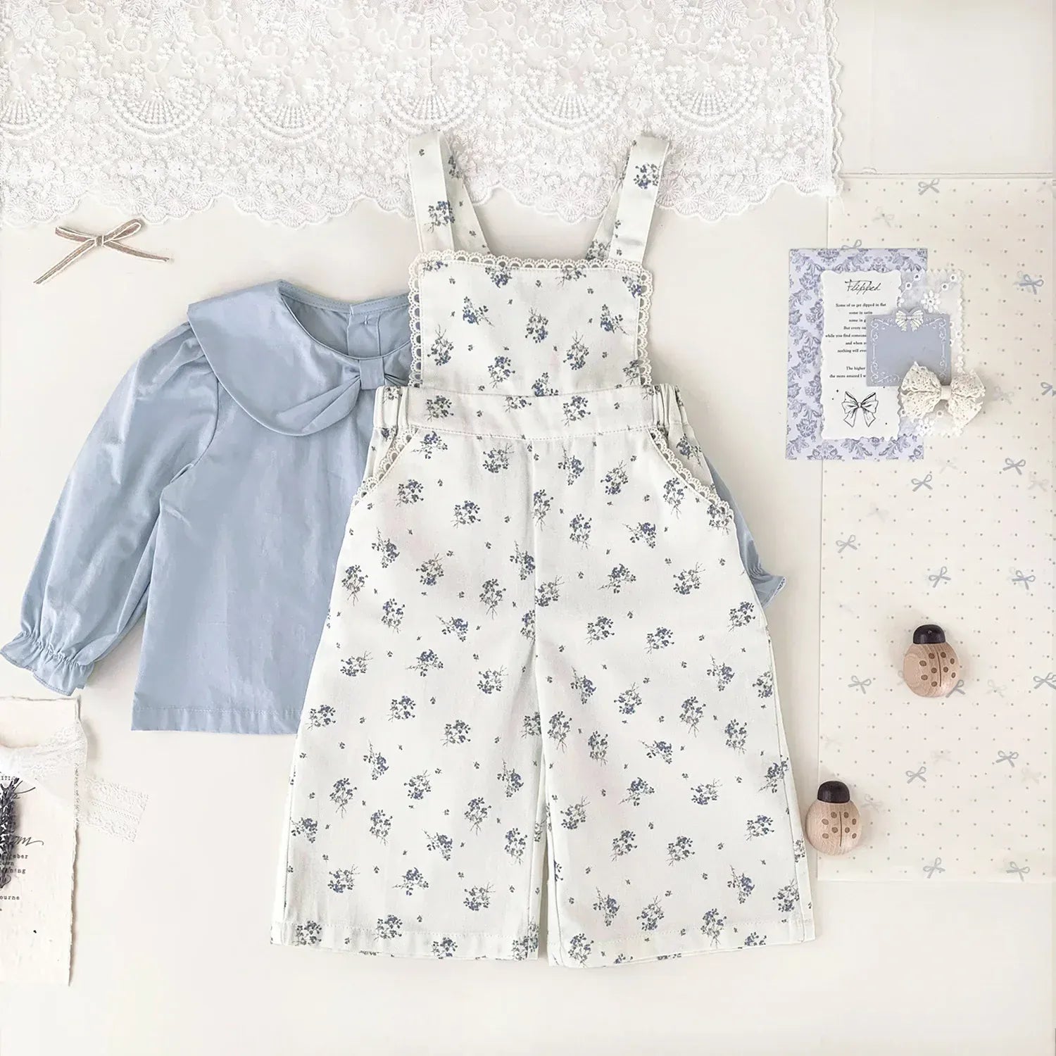 サロペットパンツ・サスペンダーパンツ ベビーキッズサロペット フラワー小花柄プリントサスペンダーパンツオーバーオール【mh0008916】