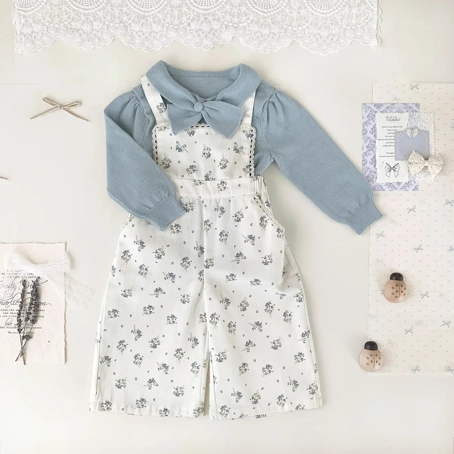 サロペットパンツ・サスペンダーパンツ ベビーキッズサロペット フラワー小花柄プリントサスペンダーパンツオーバーオール【mh0008916】