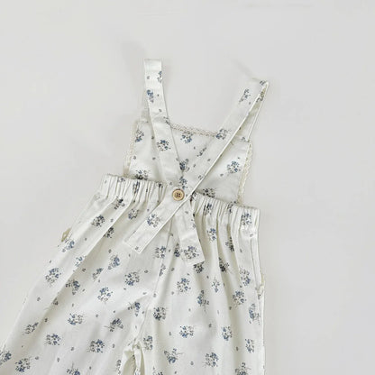 サロペットパンツ・サスペンダーパンツ ベビーキッズサロペット フラワー小花柄プリントサスペンダーパンツオーバーオール【mh0008916】