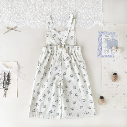 サロペットパンツ・サスペンダーパンツ ベビーキッズサロペット フラワー小花柄プリントサスペンダーパンツオーバーオール【mh0008916】