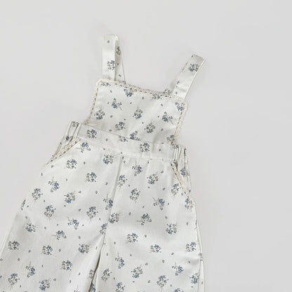 サロペットパンツ・サスペンダーパンツ ベビーキッズサロペット フラワー小花柄プリントサスペンダーパンツオーバーオール【mh0008916】