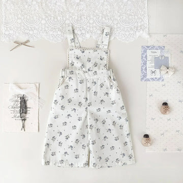サロペットパンツ・サスペンダーパンツ ベビーキッズサロペット フラワー小花柄プリントサスペンダーパンツオーバーオール【mh0008916】