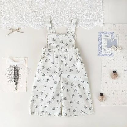 サロペットパンツ・サスペンダーパンツ ベビーキッズサロペット フラワー小花柄プリントサスペンダーパンツオーバーオール【mh0008916】