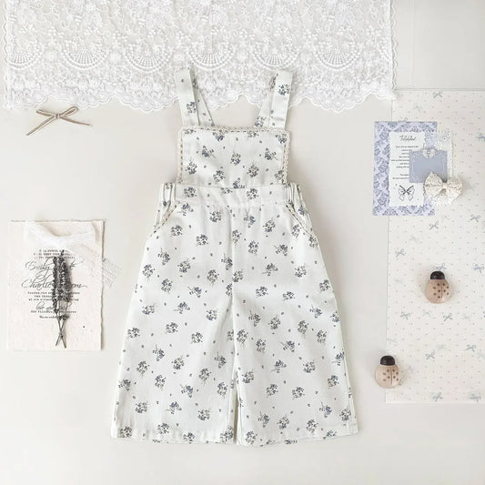 サロペットパンツ・サスペンダーパンツ ベビーキッズサロペット フラワー小花柄プリントサスペンダーパンツオーバーオール【mh0008916】