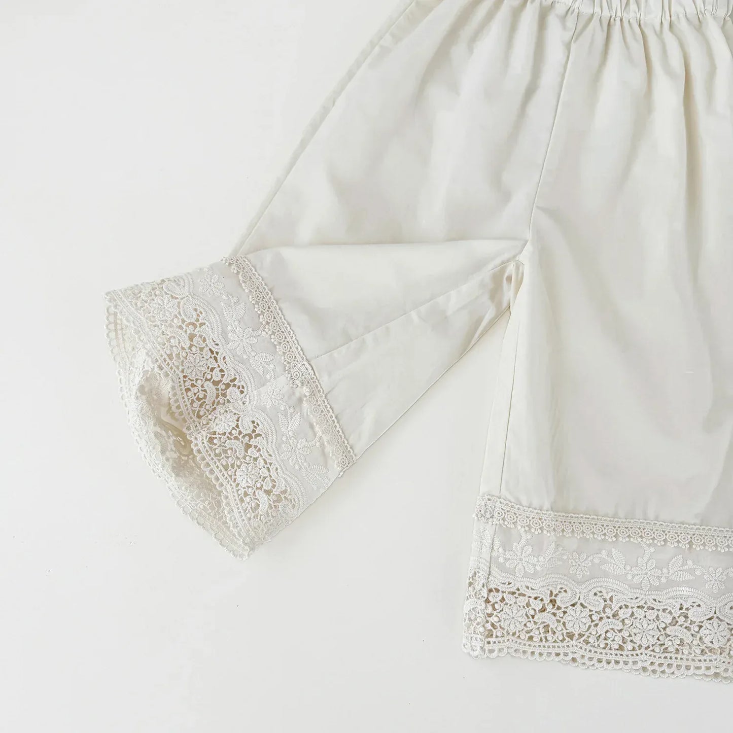 ロングパンツ・スウェットパンツ ベビーキッズパンツ 裾レースワイドルーズロングパンツ【mh0008917】